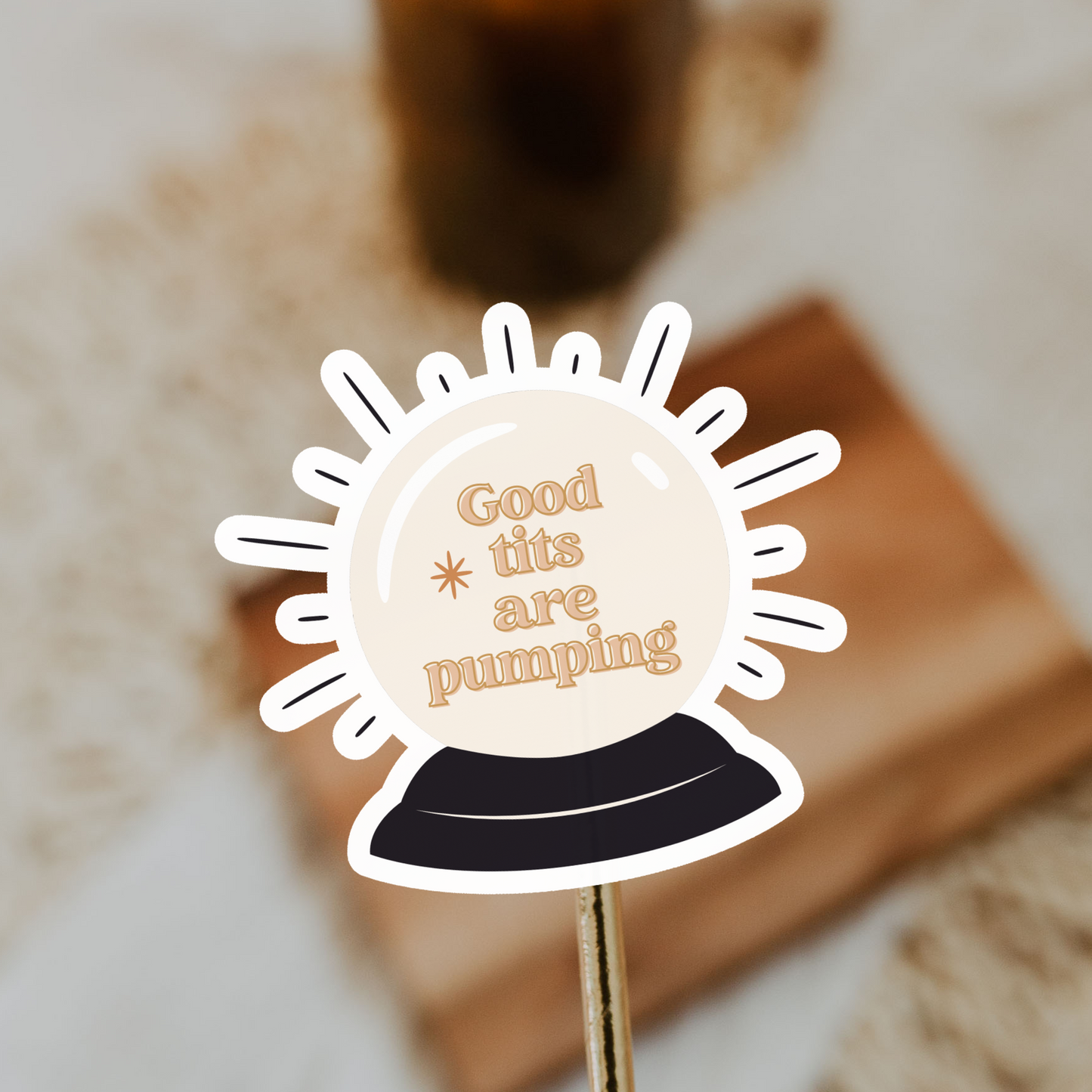 Crystal Ball Breastfeeding Sticker
