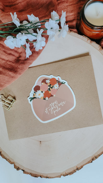 Grow At Your Own Pace Vinyl Sticker