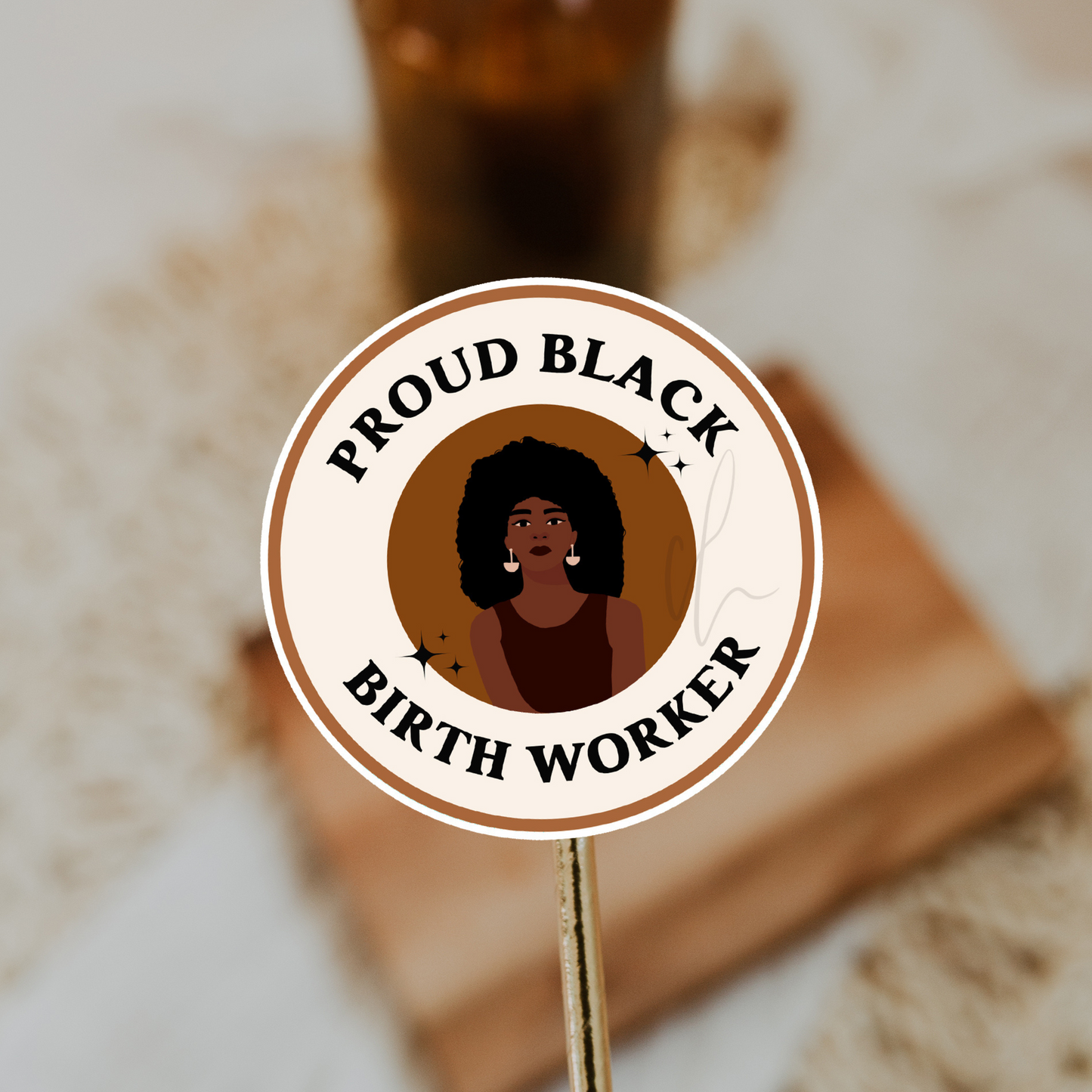 Proud Black Birth Worker Sticker