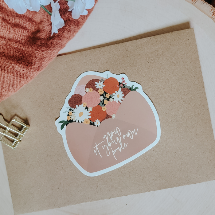 Grow At Your Own Pace Vinyl Sticker